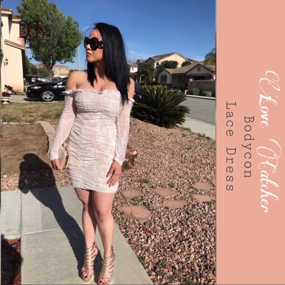 🔥 Love Catcher - Lace Off Shoulder Dress
